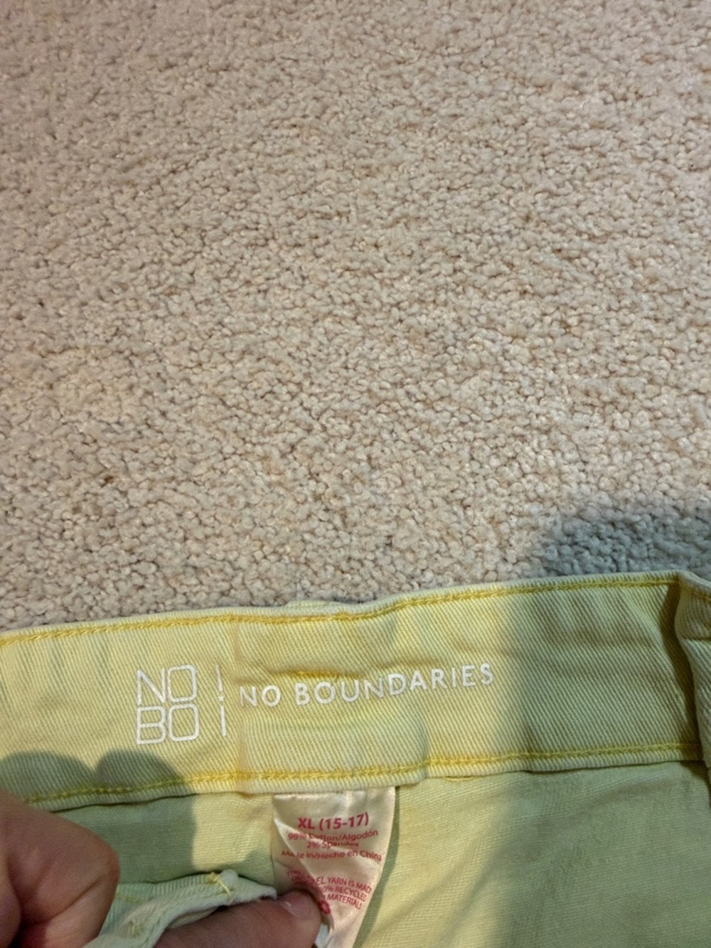 No Boundaries Kids Yellow Shorts